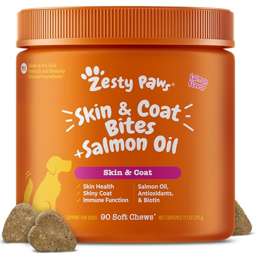 Algopix Similar Product 7 - Zesty Paws Salmon Oil for Dogs  Skin 