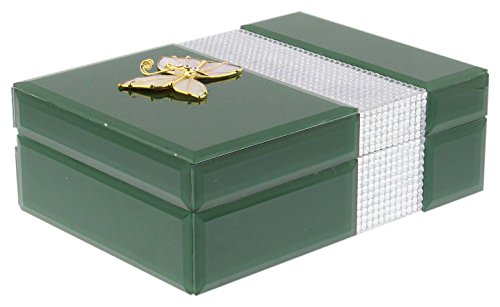 Algopix Similar Product 14 - Benzara Winsome Wood Glass Jewelry Box