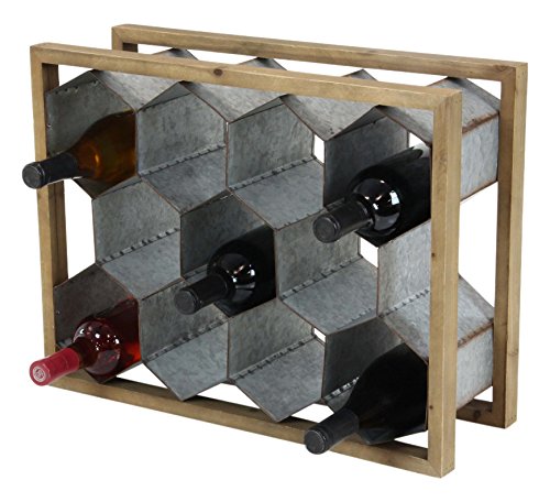 Algopix Similar Product 2 - Benzara Wine Holder in Rustic Finish