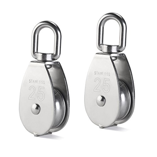 Algopix Similar Product 6 - UEETEK 2Pcs 25MM Single Pulley Block in