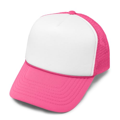 Algopix Similar Product 12 - DALIX Trucker Cap Neon Pink Girls Hat