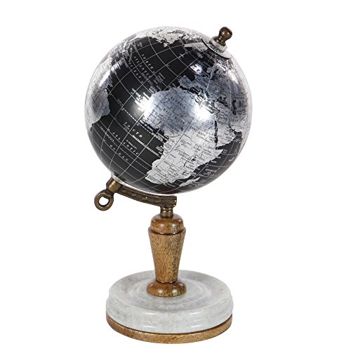 Algopix Similar Product 15 - Benzara Desk Pu Wood Metal World Globe