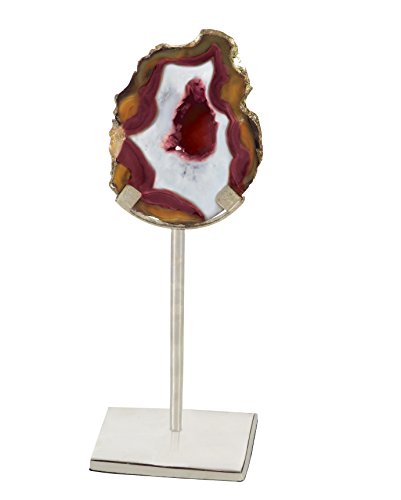 Algopix Similar Product 2 - Benzara Splendid Silver Metal Agate