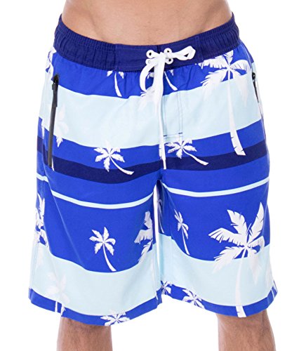 Algopix Similar Product 12 - ZENCO Mens Alvin Striped Palm Tree