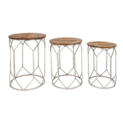 Algopix Similar Product 13 - Benzara Stylish Stainless Steel Wood