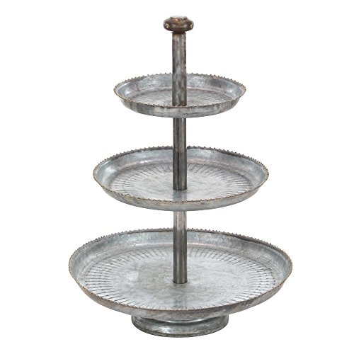 Algopix Similar Product 2 - Benzara Savanah 3 Tier Fruit Cake Stand