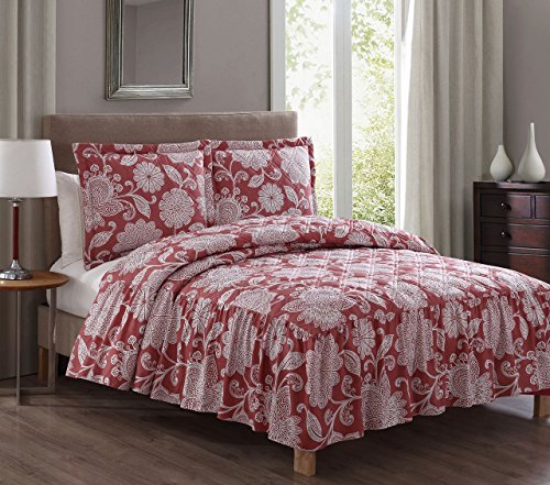 Algopix Similar Product 4 - KingLinen Selena Coral Bedspread Set