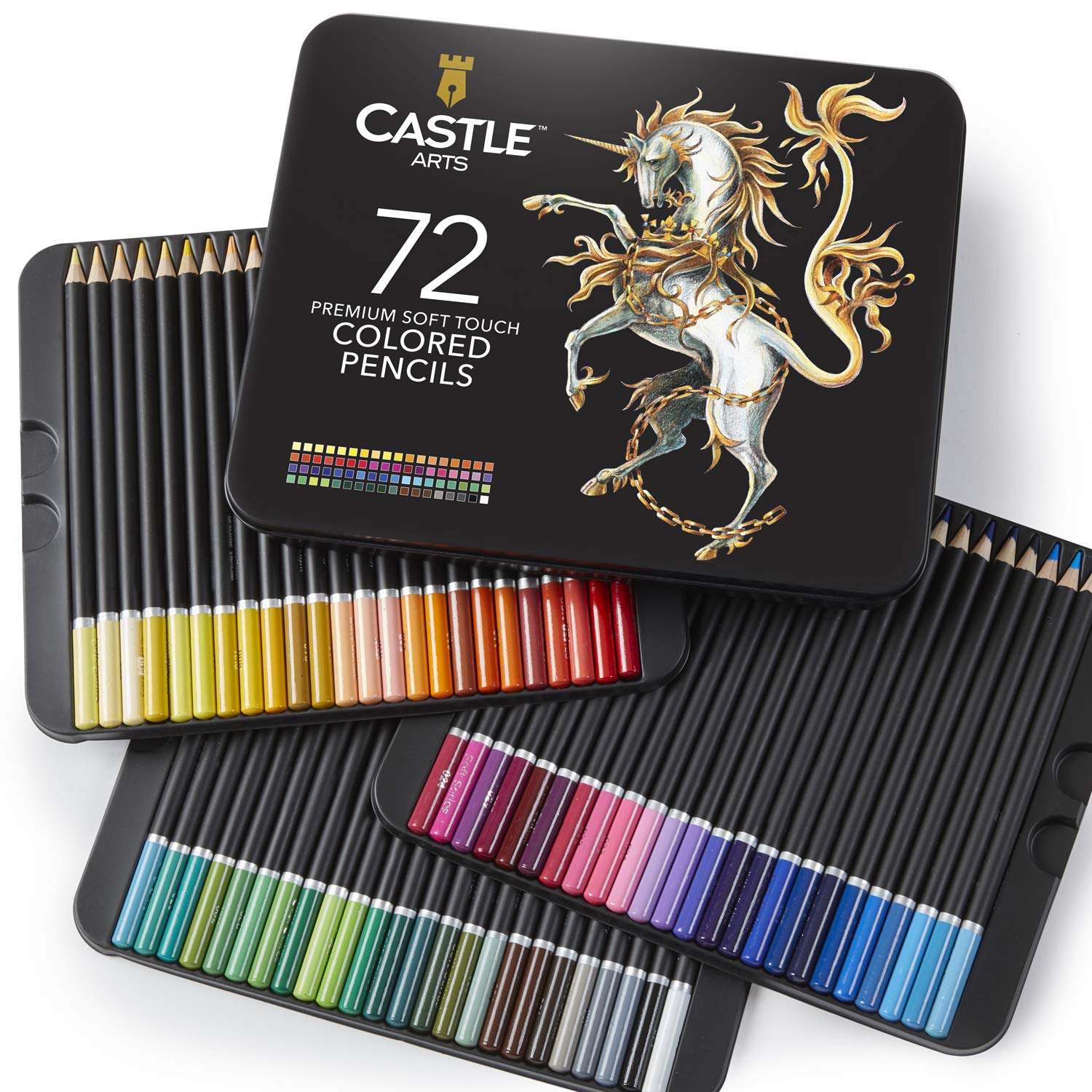 Algopix Similar Product 4 - Castle Art Supplies 72 Colored Pencils
