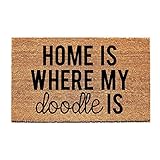 Algopix Similar Product 6 - Home Is Where My Doodle Is Doormat 