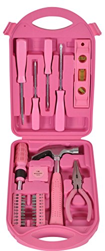 Algopix Similar Product 5 - Small Tool Box in Pink with Tools in