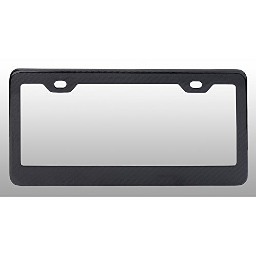Algopix Similar Product 14 - License Plate Frame - Black Carbon Fiber