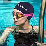 Algopix Similar Product 15 - Splaqua Navy Swim Cap Comfort Stretch