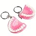 Algopix Similar Product 15 - 5pcs Teeth Key Chain Ring for Cell