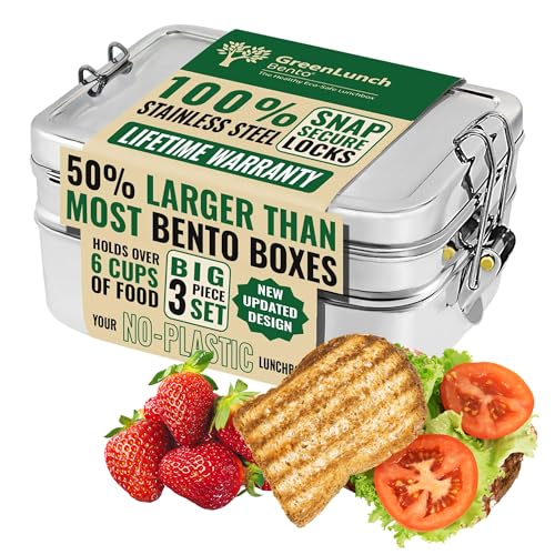 Algopix Similar Product 5 - GreenLunch Bento Stackable Stainless