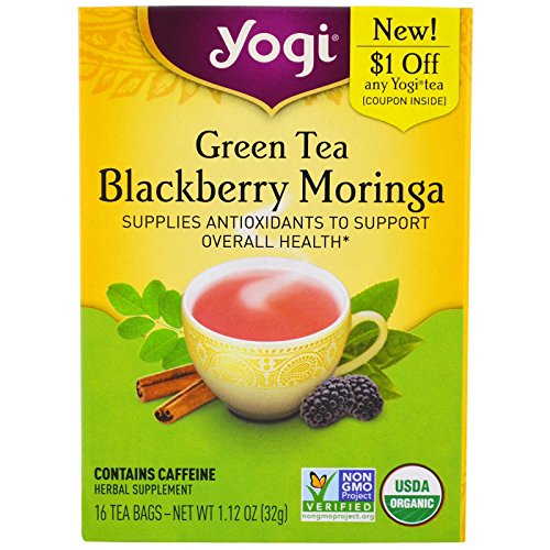 Algopix Similar Product 10 - Yogi Tea Blackberry Moringa Green Tea