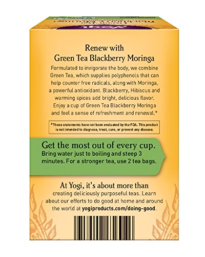 Algopix Similar Product 20 - Yogi Tea Blackberry Moringa Green Tea