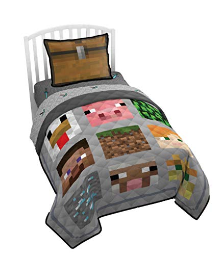 Algopix Similar Product 20 - Minecraft FullQueen Quilt Sham Set