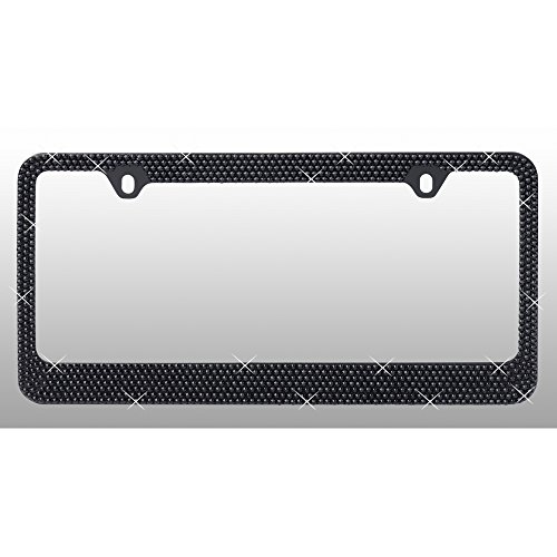Algopix Similar Product 15 - License Plate Frame  Black Metal  7