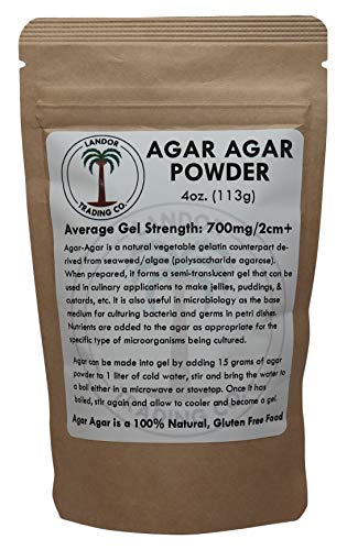 Algopix Similar Product 16 - Agar Agar Powder 4 Ounces  Average Gel