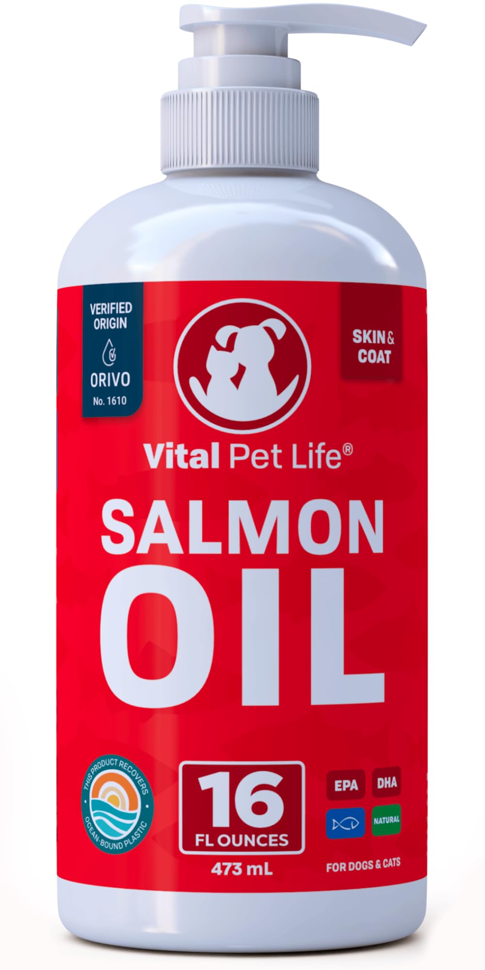 Algopix Similar Product 3 - Salmon Oil for Dogs  Cats  Healthy
