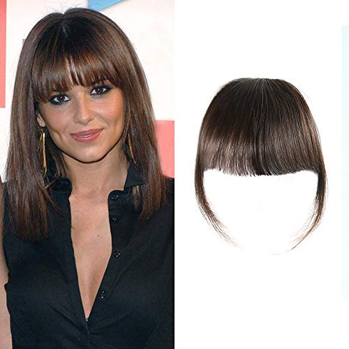 Algopix Similar Product 20 - Shinon Clip in Bangs Dark Brown Human