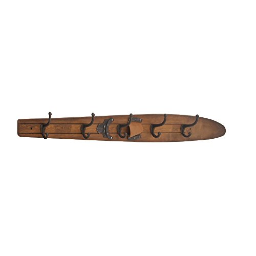 Algopix Similar Product 1 - Benzara Wood and Metal Ski Hooks