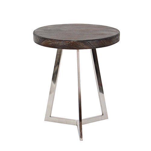 Algopix Similar Product 1 - Benzara Round Finish Accent Table, Black