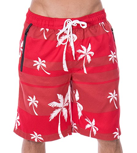 Algopix Similar Product 9 - ZENCO Mens Alvin Striped Palm Tree