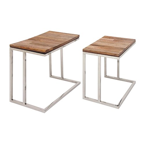 Algopix Similar Product 7 - Benzara Attractive Wood Table, Set of 2