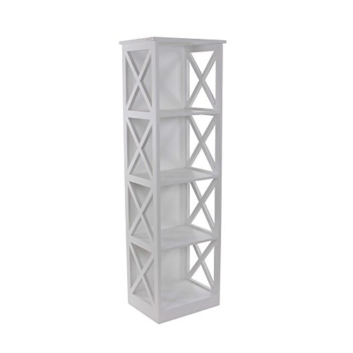 Algopix Similar Product 13 - Benzara Blanched White Wood Shelf