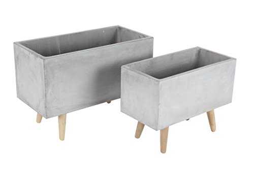 Algopix Similar Product 17 - Benzara Fiber Clay Wood Set of 2