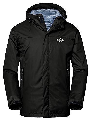 Algopix Similar Product 14 - Wantdo Mens Rain Jacket Mountain Coat