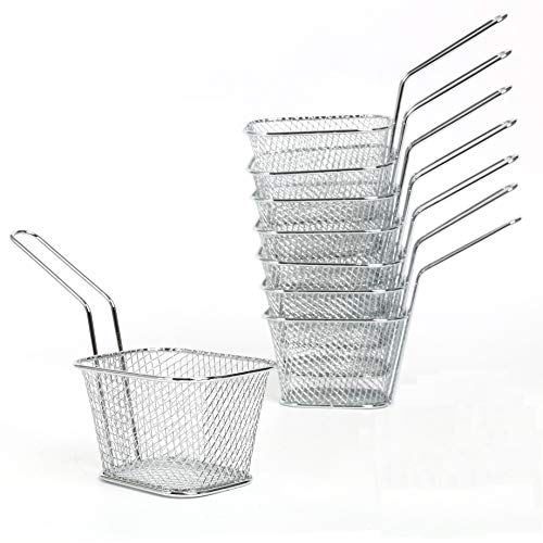 Algopix Similar Product 4 - Yaekoo 8Pcs Mini Mesh Wire French Fry