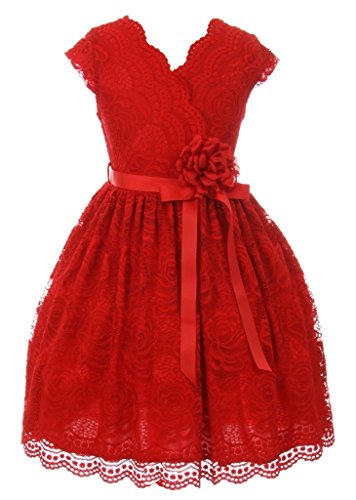 Algopix Similar Product 9 - iGirlDress Big Girls Floral Design Lace