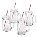 Algopix Similar Product 20 - Mason Jar Mugs with Handle SILVER Lid