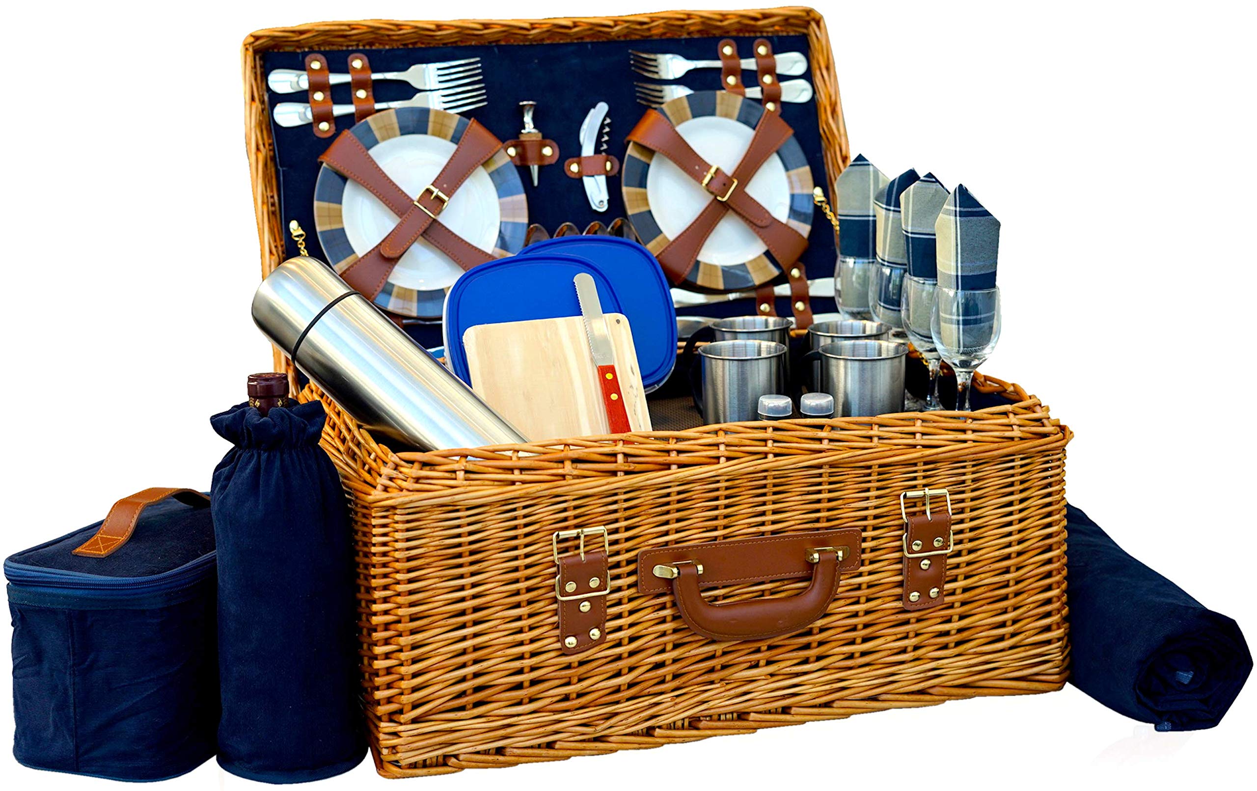 Algopix Similar Product 4 - Picnic Basket Set Deluxe  Marshall
