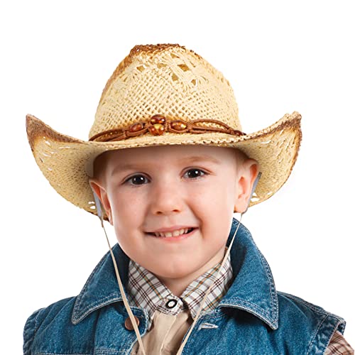 Algopix Similar Product 15 - D Diana Dickson Kids Straw Cowboy Hat