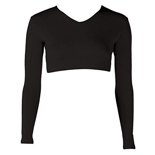 Algopix Similar Product 1 - V-Neck Midriff Black