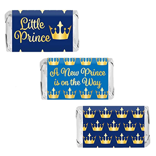 Algopix Similar Product 18 - Blue and Gold Little Prince Baby Shower