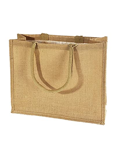 Algopix Similar Product 2 - Natural Burlap Tote Bags Reusable Jute