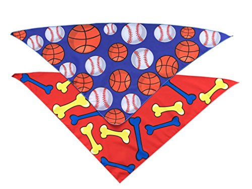 Algopix Similar Product 4 - Balls  Bones Combo Pack Dog Bandana