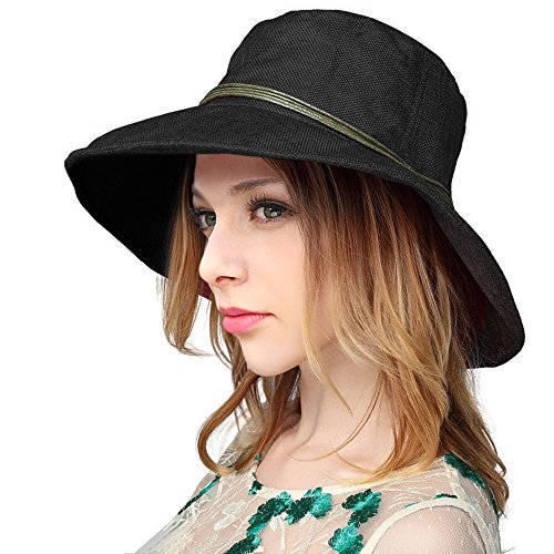 Algopix Similar Product 13 - Summer Beach Linen UPF 50 Sun Hat with