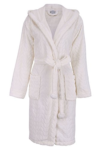 Algopix Similar Product 5 - Robes for Women Luxurious Hooded Solid