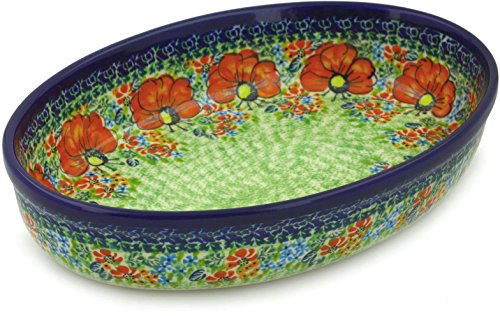 Algopix Similar Product 7 - Polish Pottery Oval Baker 11inch