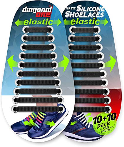 Algopix Similar Product 6 - Diagonal One No Tie Shoelaces for Kids