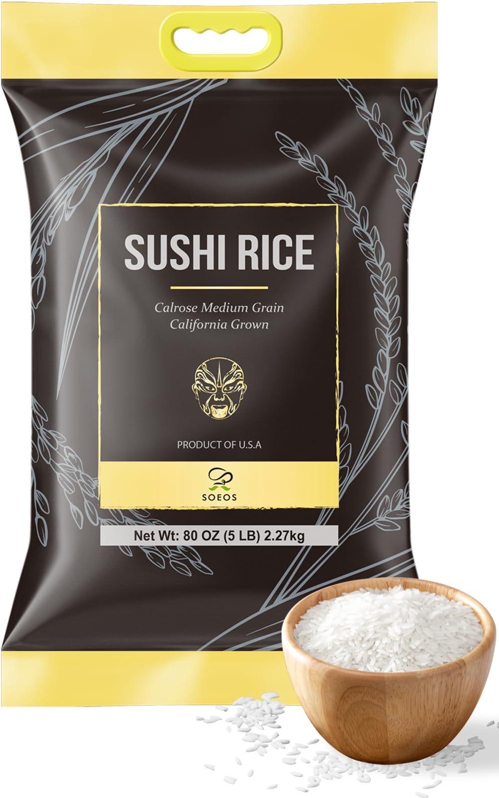 Algopix Similar Product 10 - Soeos Premium Sushi Rice Calrose Rice