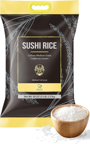 Algopix Similar Product 1 - Soeos Premium Sushi Rice Calrose Rice