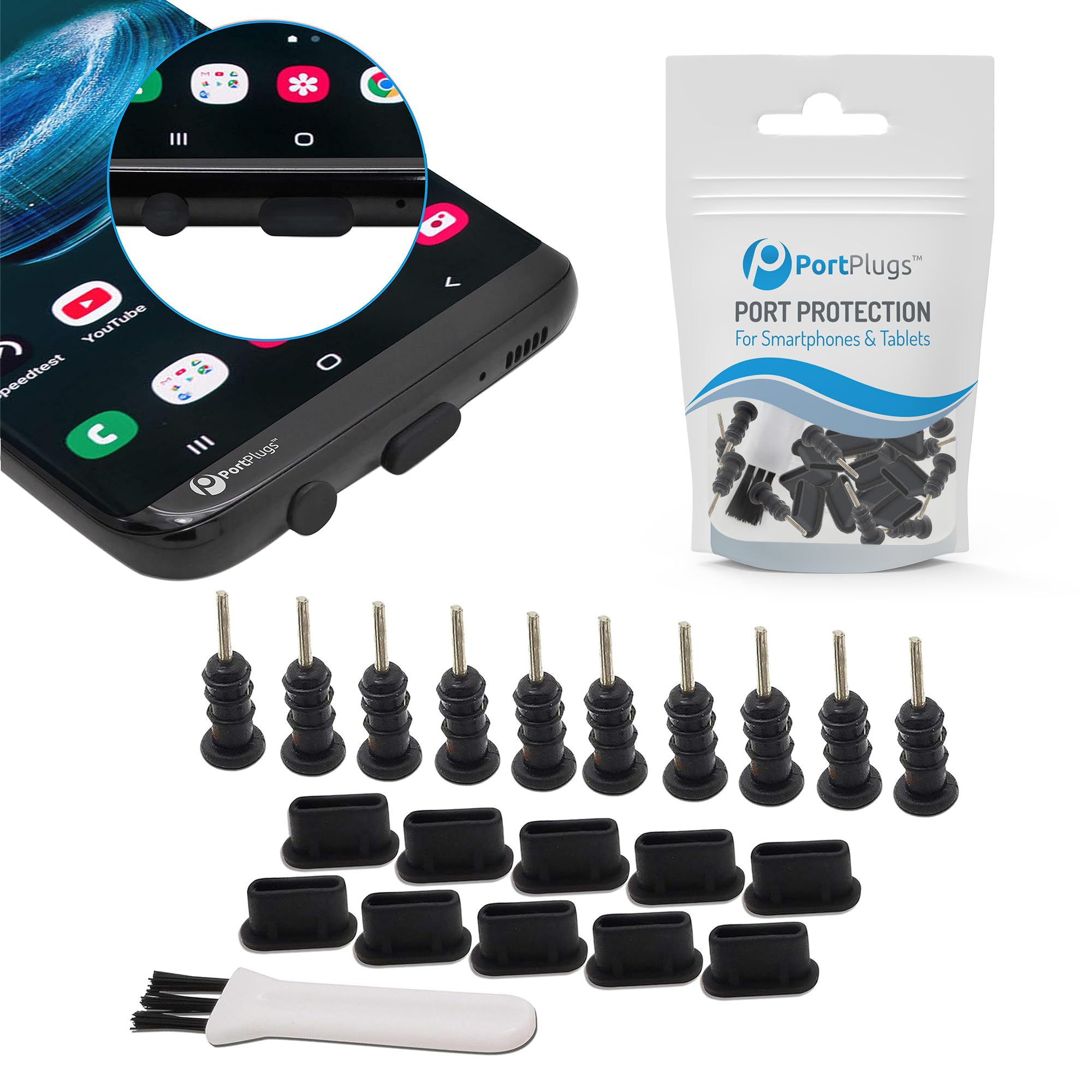 Algopix Similar Product 14 - PortPlugs USB C Anti Dust Plugs with