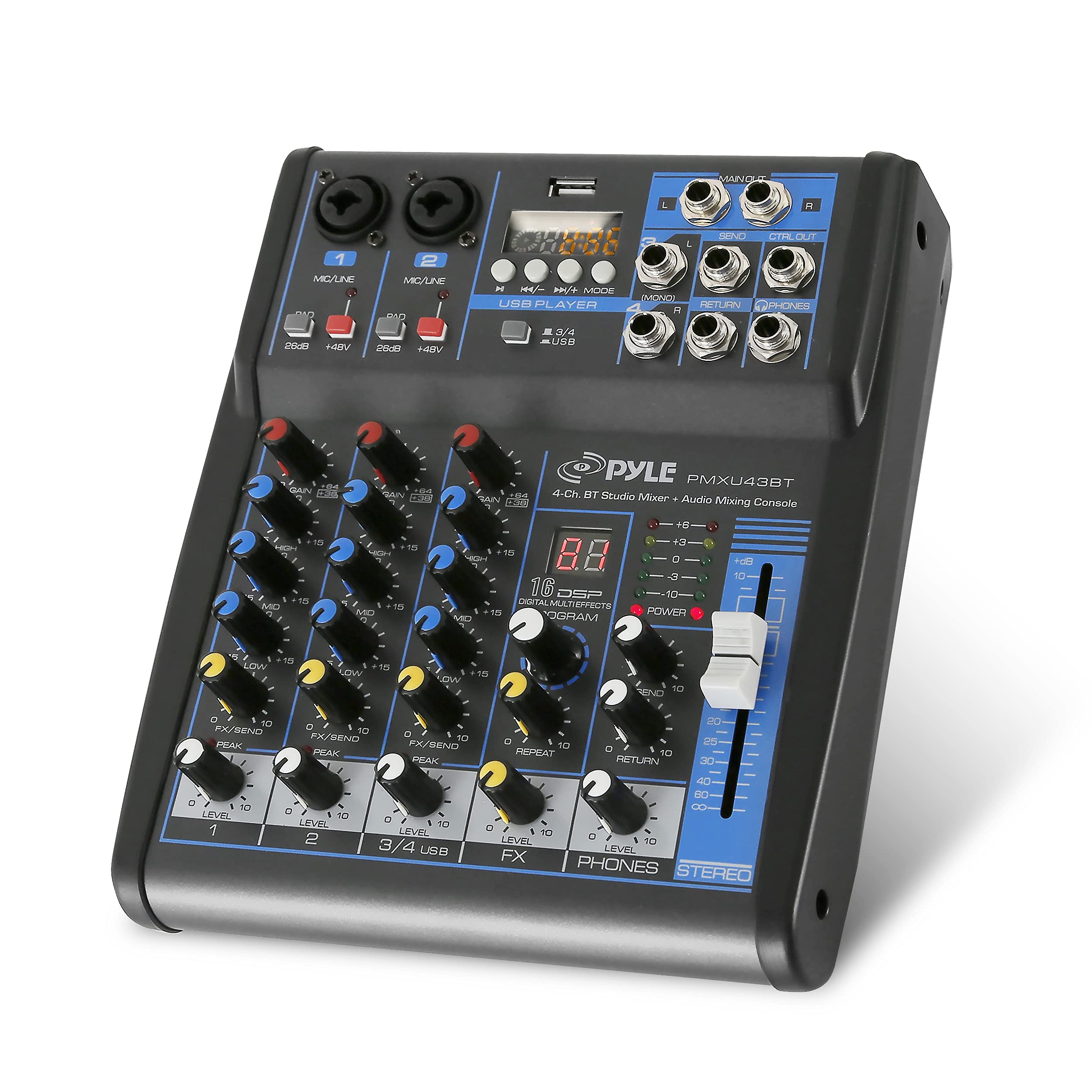 Algopix Similar Product 16 - Pyle 4 Channel Audio Mixer with