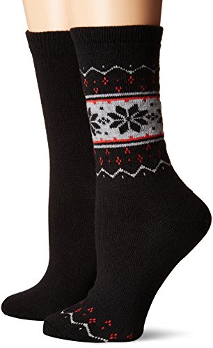 Algopix Similar Product 20 - HUE Womens Blocked Fairisle Boot Sock